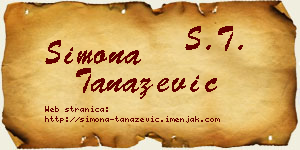 Simona Tanazević vizit kartica